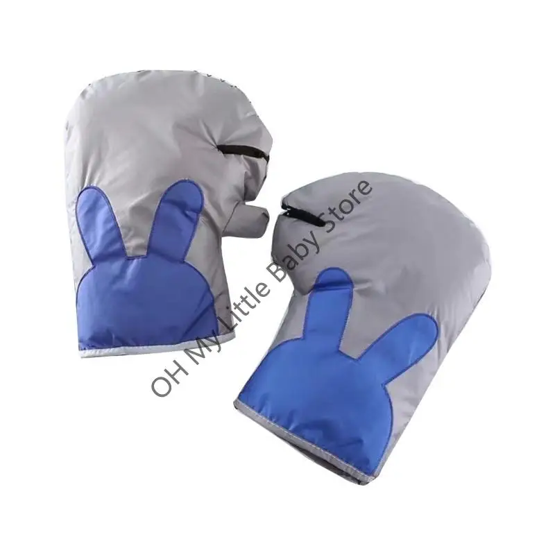 M76C Guantes invierno para motocicleta eléctrica para niños, manoplas cálidas, guantes manillar gruesos, resistentes