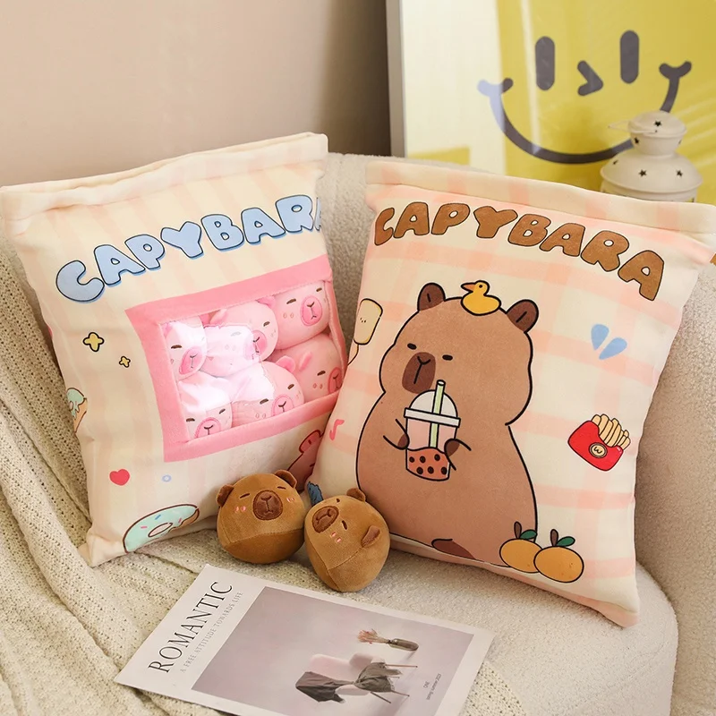 Peluche capibara de felpa – Almohada suave lavable para niños - imagen 2