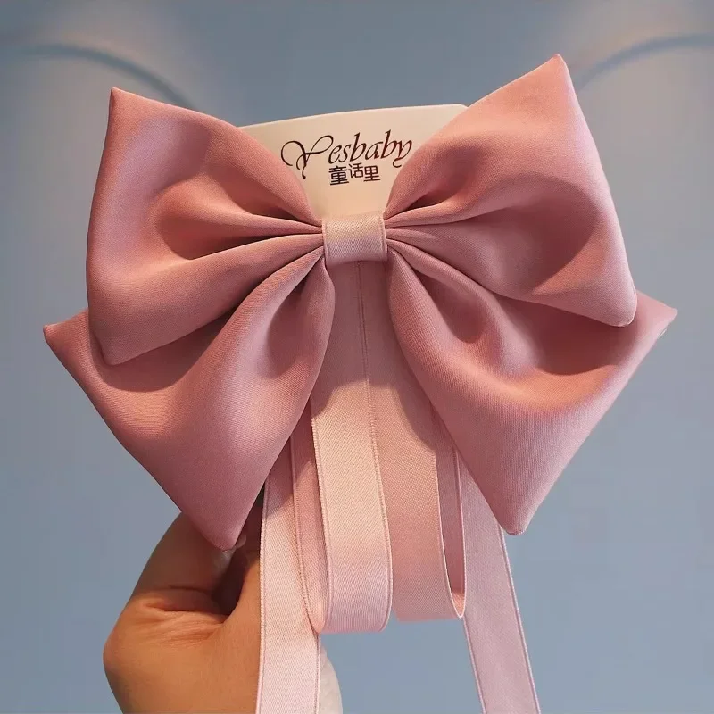 Pinza para el pelo con lazo de princesa elegante, cinta con lazo coreano a la moda, Clip de primavera para niños, accesorios bonitos para el cabello - imagen 2