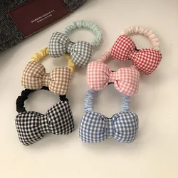 Diadema lazo infantil a cuadros de tela - gomas pelo dulces bonitas