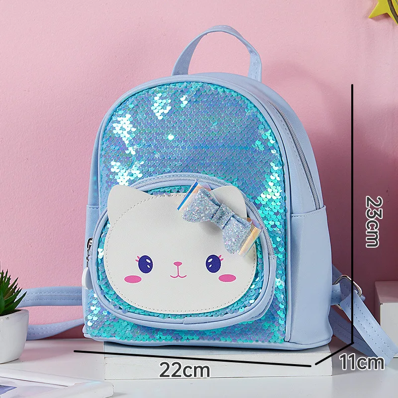 Mochila nueva a la moda con bonitos dibujos, bolso de hombro doble cómodo, pieza brillante, bolso escolar exquisito, bolsos de bebé de gran capacidad de princesa - imagen 3