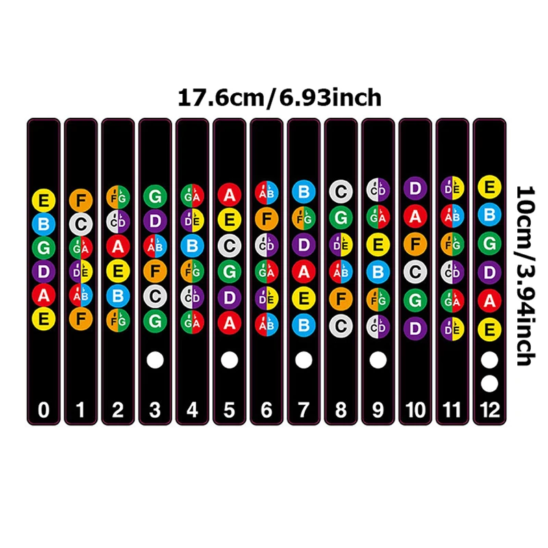 Pegatinas de escala de guitarra, herramientas de enseñanza de música adecuadas para principiantes, accesorios de práctica, suministros educativos para estudiantes TMZ, 1/3/5 Uds. - imagen 2