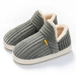 Pantuflas de felpa antideslizantes para invierno – Color sólido unisex