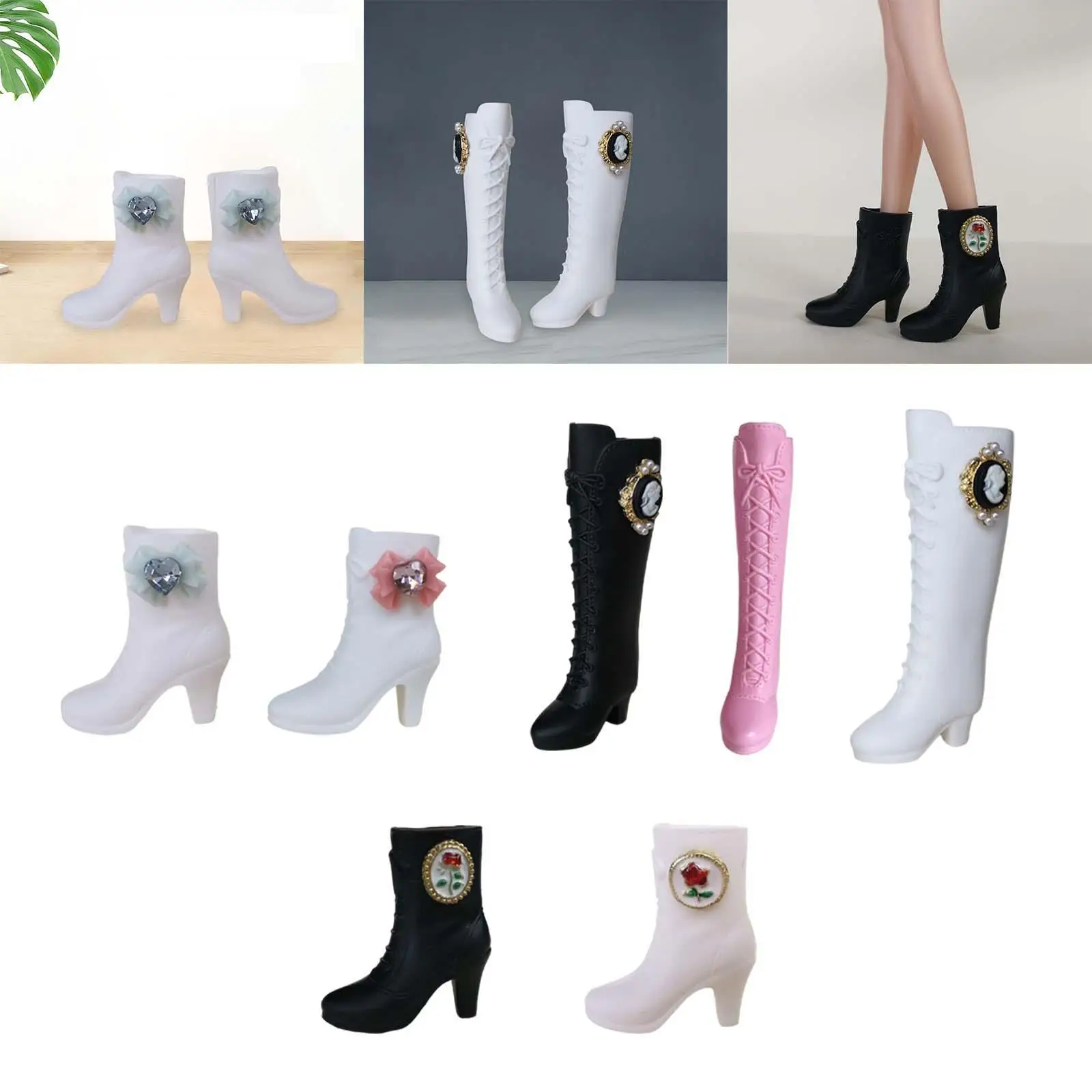 1/6 Female Doll Boots Sturdy Trendy Mini for 12