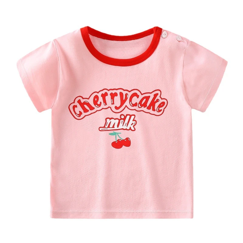 Camiseta de algodón puro manga corta para niños y niñas - imagen 3