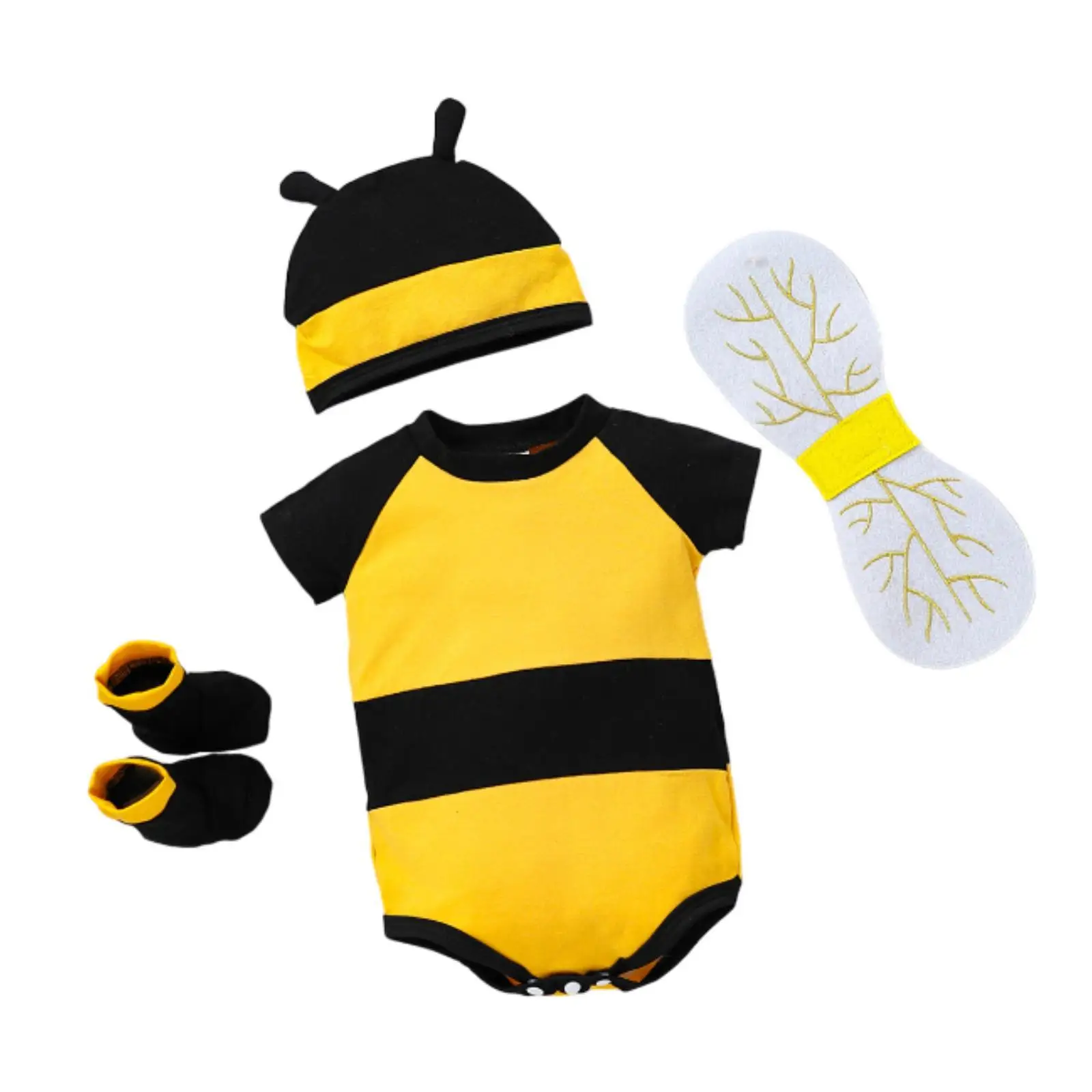Honey Bee Bodysuit Cute Halloween Costume for Photo Props Role Playing Party