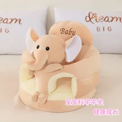 Nuevo cojín de asiento de aprendizaje para bebés, asiento de entrenamiento, corrección de postura sentada, felpa de dibujos animados, anticaída, de 4 a 9 meses