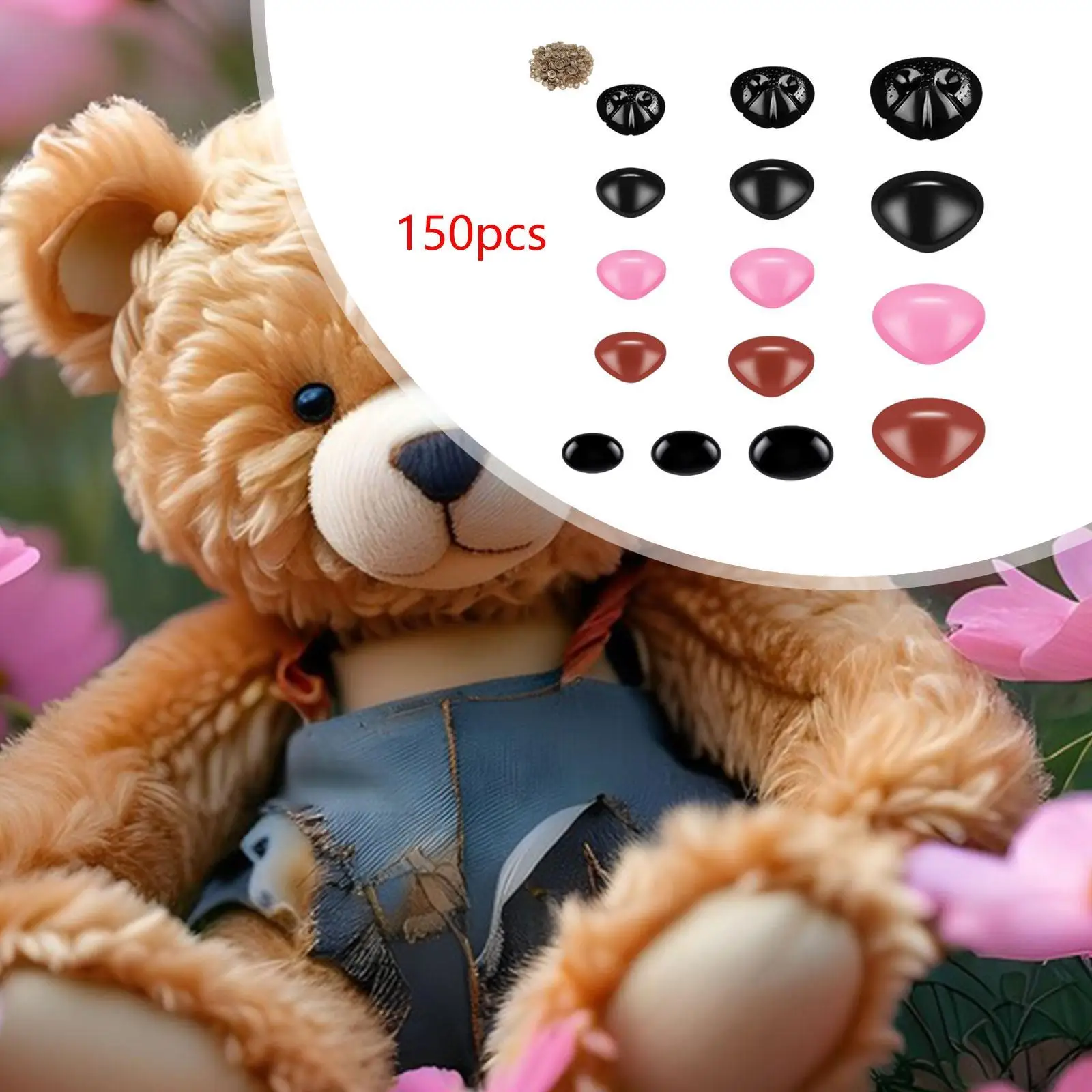 150x Crochet Doll Nose Smooth for DIY Projects Puppets Handmade Dolls Toys