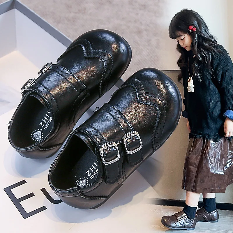Mocasines infantiles antideslizantes estilo británico plano retro - imagen 4