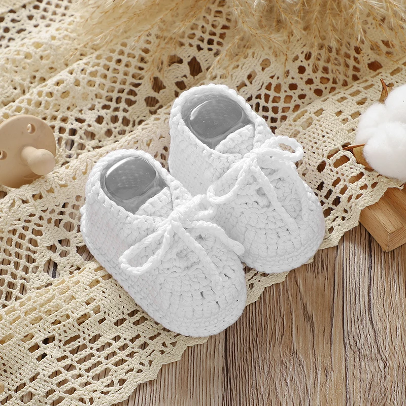 Zapatitos de ganchillo para primeros caminantes con suela blanda - imagen 4