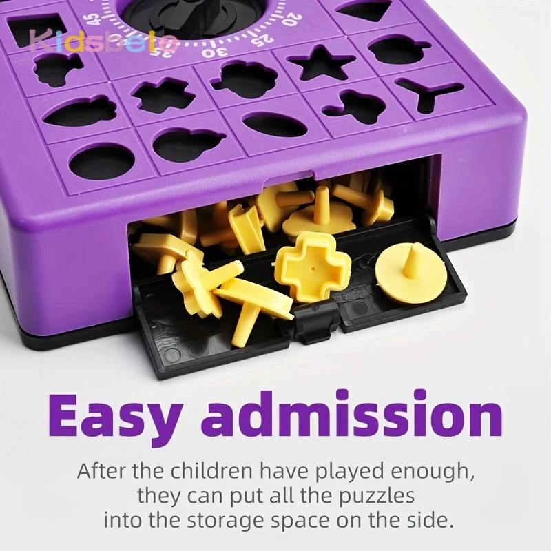 Juego de tiempo, juego de mesa emergente, rompecabezas a juego con formas para niños, juguetes educativos para edades tempranas, enseñanza, reconocimiento de formas, razonamiento deseductivo - imagen 5