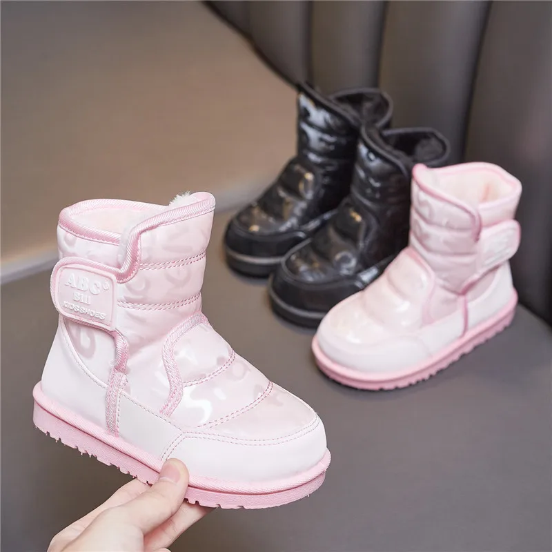 Botas de invierno para niños – impermeables en algodón, suela blanda - imagen 5