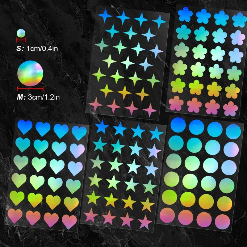 1 hoja de pegatinas autoadhesivas de papel con forma de corazón, pegatinas decorativas grabadas con láser para regalos artesanales DIY - imagen 4