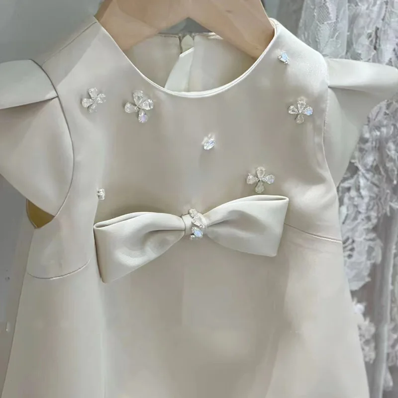 Body de princesa de manga corta para niñas pequeñas, vestido Formal, ropa de fiesta de cumpleaños, mono, estilo INS - imagen 3