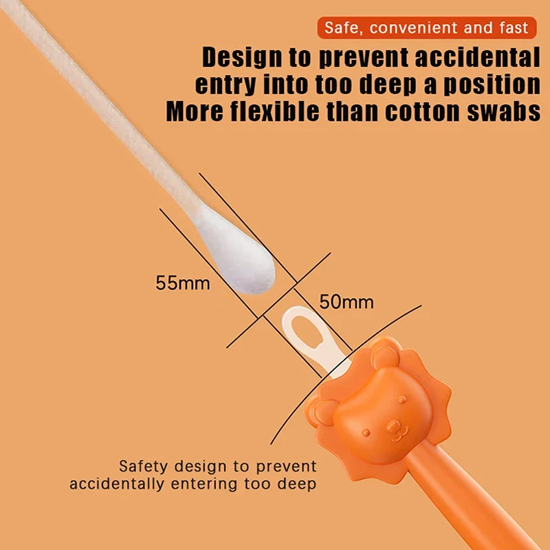 Cuchara limpiadora para bebé, recogedor de curetas de cera suave multifuncional de doble cabeza, palo de limpieza de oreja y nariz, pinzas de limpieza de silicona, 1 Uds. - imagen 5