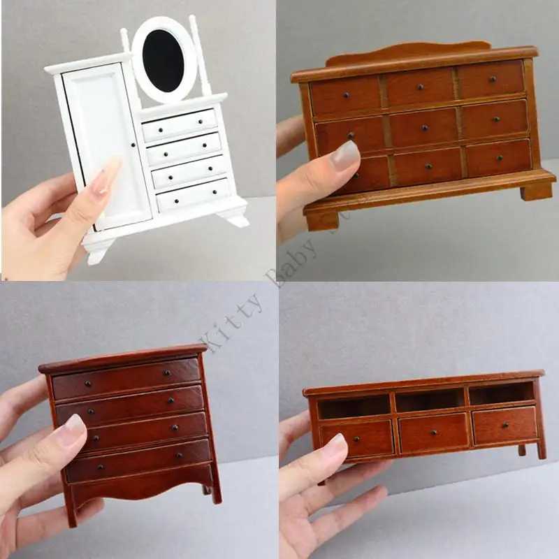 Gabinete de madera para casa de muñecas – Mueble decorativo infantil - imagen 4