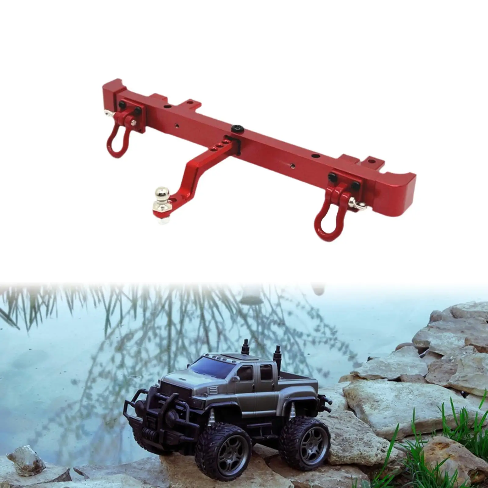 1:12 Metal RC Rear Bumper Sturdy Replacement for MN82 LC79 RC Car Model DIY 1:12 Metal RC Rear Bumper Sturdy Replacement for MN82 LC79 RC Car Model DIY