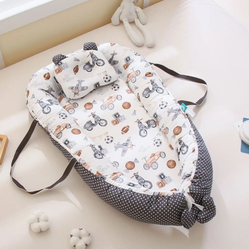 Moisés portátil para bebé con bolsa de transporte, cuna junto a la cama para recién nacido, cama de viaje móvil y tumbona calmante para bebé - imagen 4