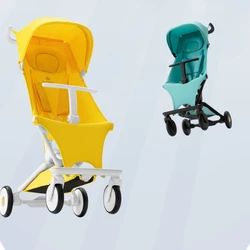 Cochecito ligero pliable para avión – Absorción de impactos y reclinable