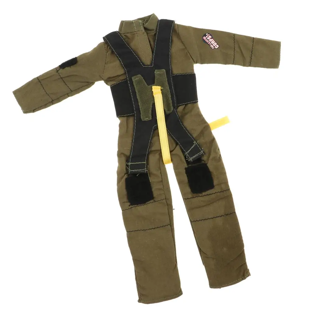 Ropa de muñeca genial, traje de bombero para muñeca soldado 1/6, accesorios verde militar - imagen 4