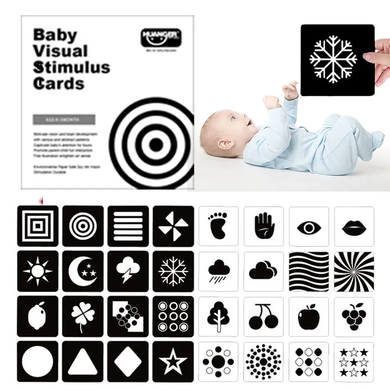 Tarjetas visuales de alto contraste para recién nacidos – Estimulación Montessori - imagen 5