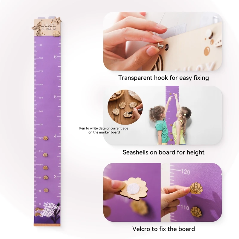 Regla de medida de altura de animales de dibujos animados para niños, calcomanías para bebés, pegatina de pared, regla, decoración del hogar para habitación de niños, regla de crecimiento para niños, 1 ud. - imagen 4