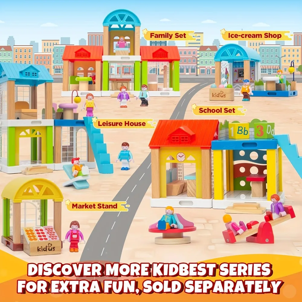 Juego de muebles de casa de muñecas de madera, casa de muñecas en miniatura para exteriores, accesorios escolares con balancín, juguetes para juego de imitación, regalo de cumpleaños - imagen 4