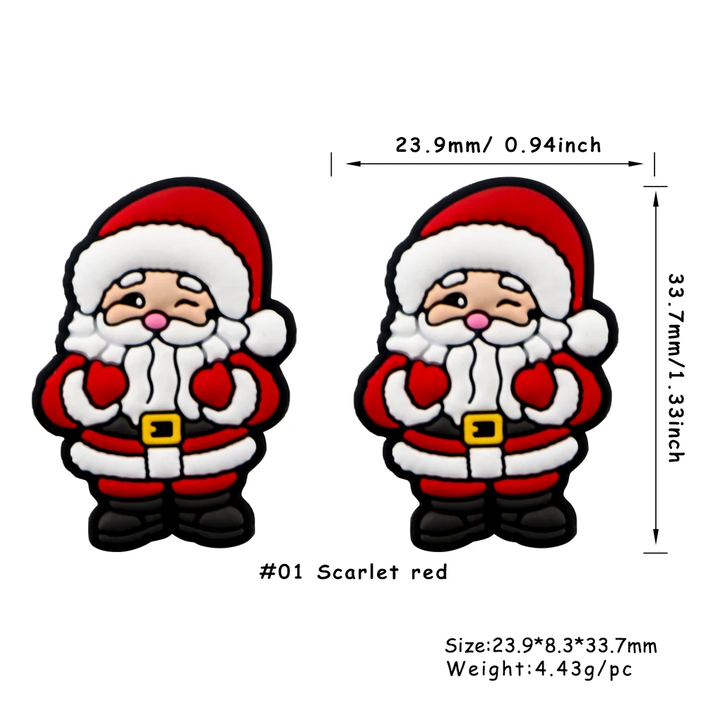 Cuentas focales de silicona estereoscópicas para fabricación de llaveros, pulsera, productos hechos a mano, mono, pingüino, Navidad, 5/10 piezas - imagen 4