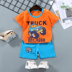 Conjunto verano niño: camiseta y pantalón corto de algodón puro