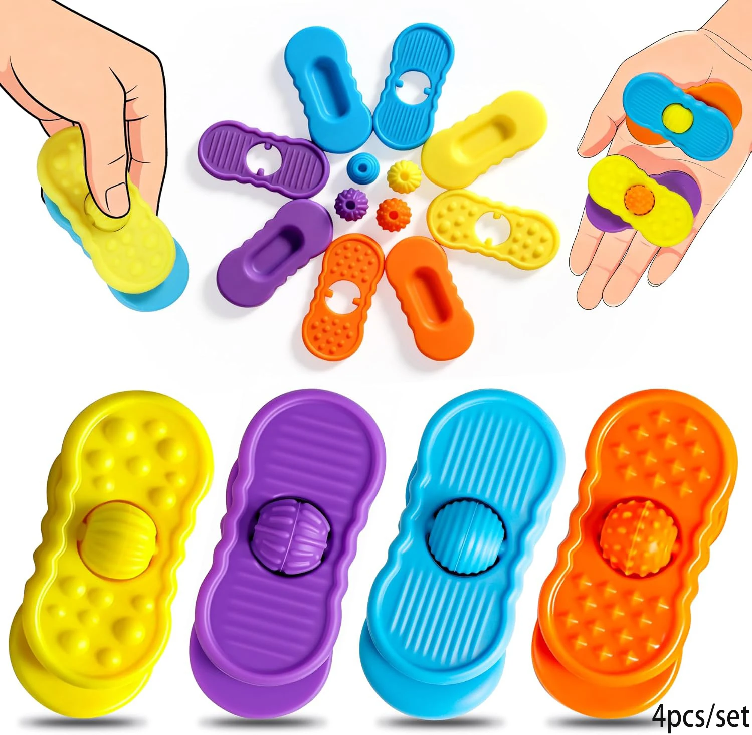 Juguete sensorial de silicona antiestrés – Calmante para niños con TDAH - imagen 5