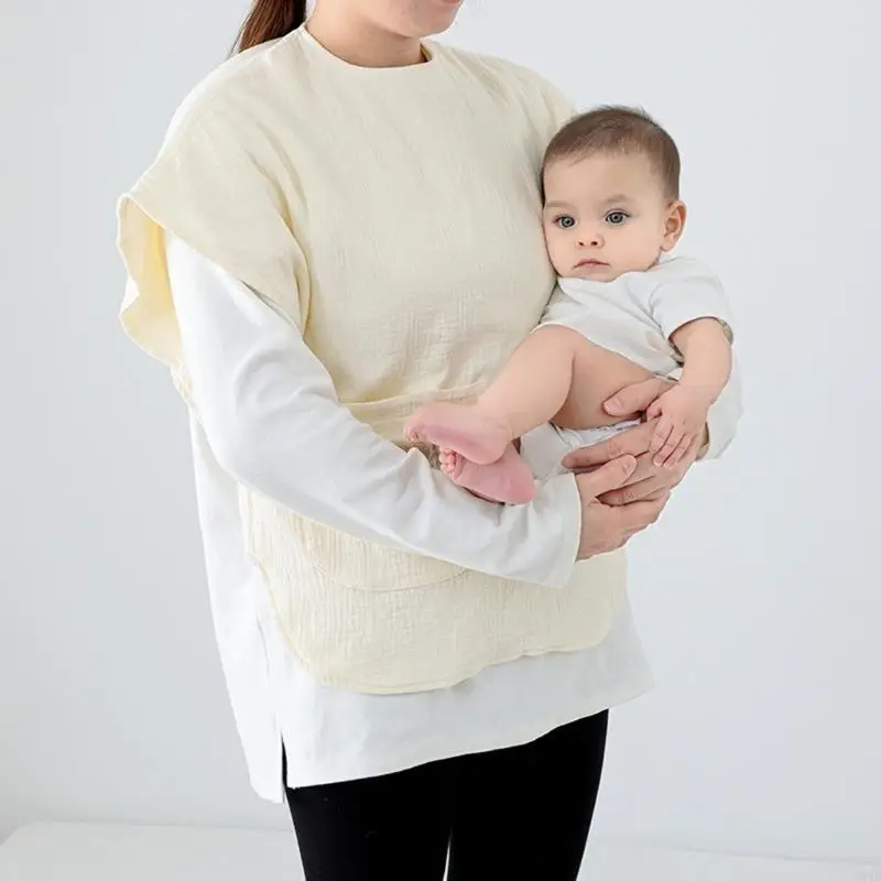 Suéter lactancia D7YD que proporciona cobertura completa algodón cómoda funda superior lactancia para madre lactante - imagen 3