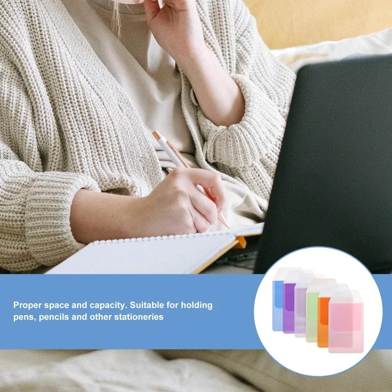 Bolsa porta pluma de tinta especializada para médico y enfermera, bolsa de bolsillo a prueba de fugas para lápices de tinta, estuche organizador, bolsa de almacenamiento de bolígrafos de Color sólido para profesores - imagen 3