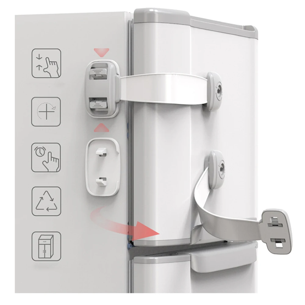 3 unids/lote Protector de seguridad para niños cuidado del bebé cerradura multifunción armario puerta cajón cerraduras - imagen 3