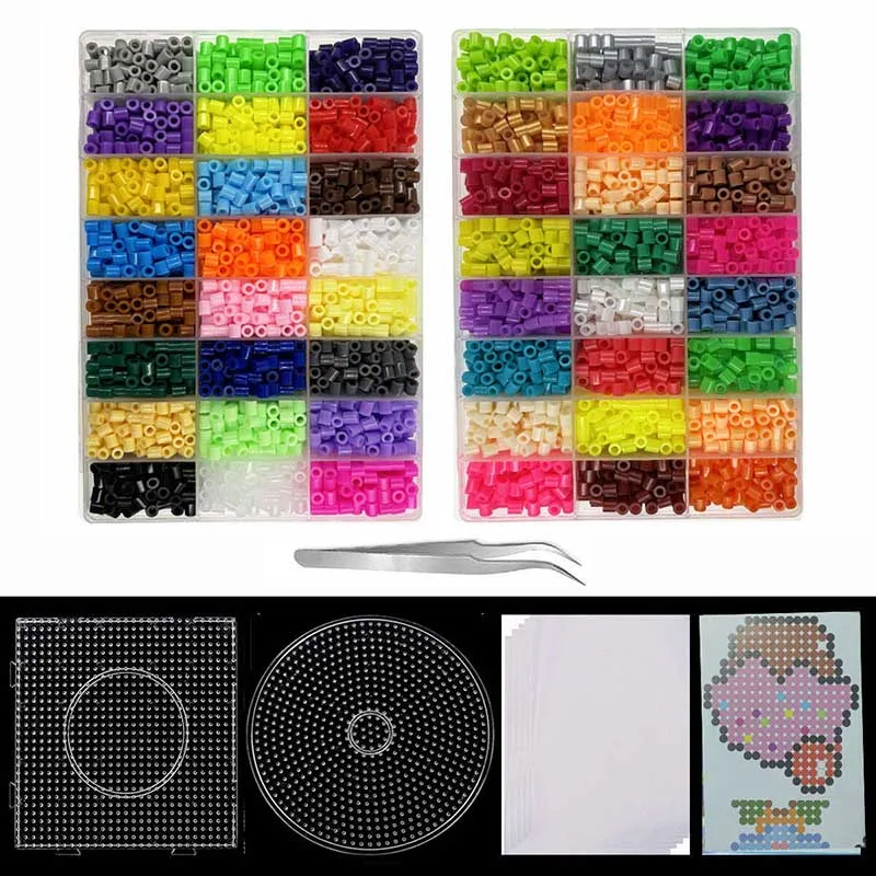 Cuentas Hama 3D fusibles – Píxeles de colores para niños