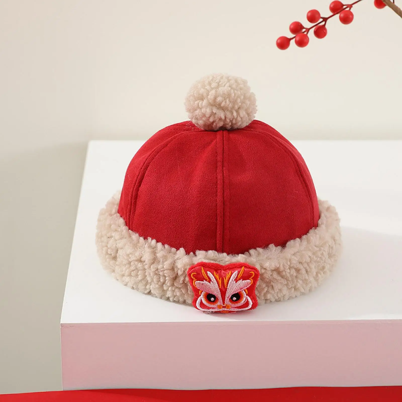 Baby Winter Hat New Year Decor Gift Soft Comfortable Warm Cute Fashion New Year Cap for Kids Children Toddlers Infant Boys Girls