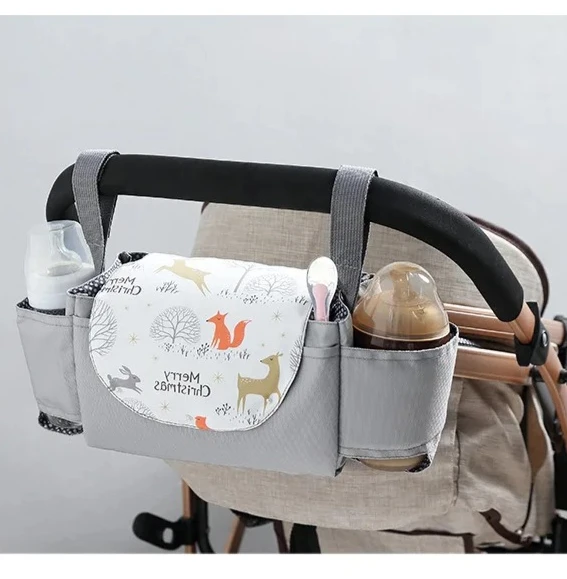 Bolsa organizadora para cochecito de bebé, soporte de almacenamiento para cochecito con bolsillo, carrito Universal impermeable, accesorios de viaje para recién nacido