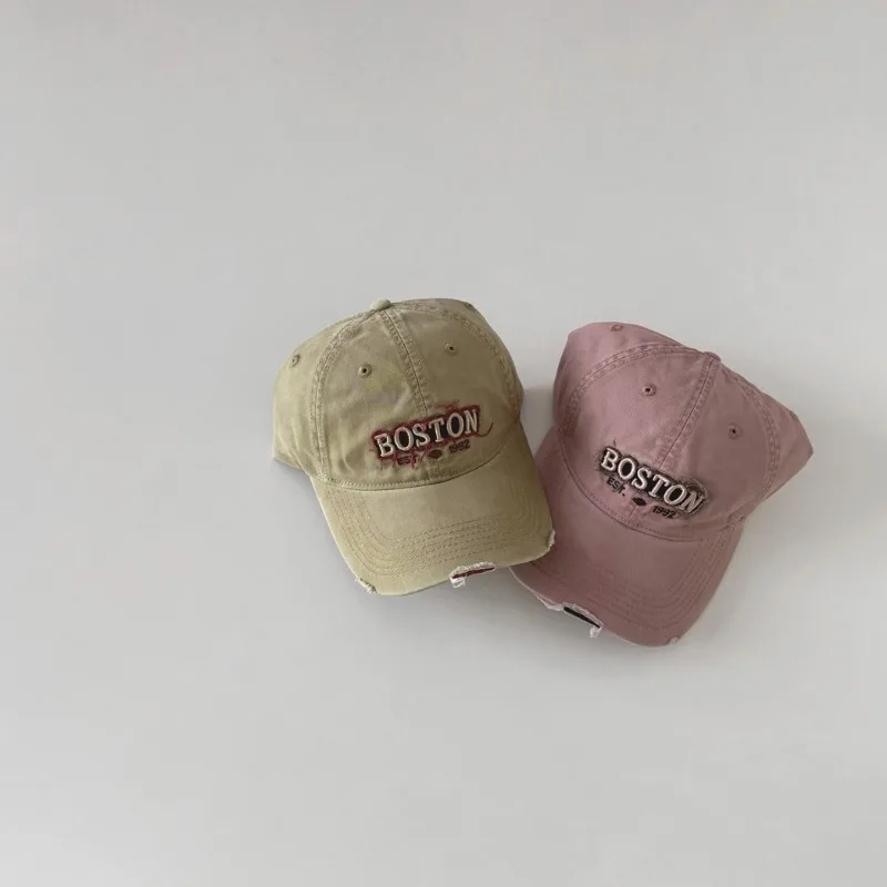 Gorra de béisbol Retro americana para niños, gorra bordada con letras a la moda para niño y niña, sombrilla escolar de viaje para primavera y verano - imagen 3