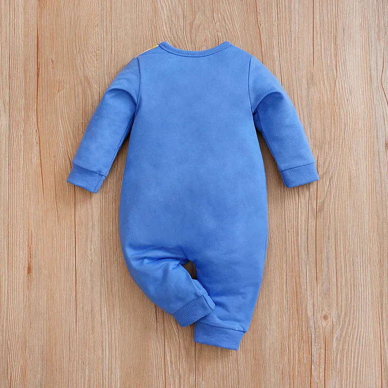 Body bebé manga larga coche azul estampado unisex - imagen 3