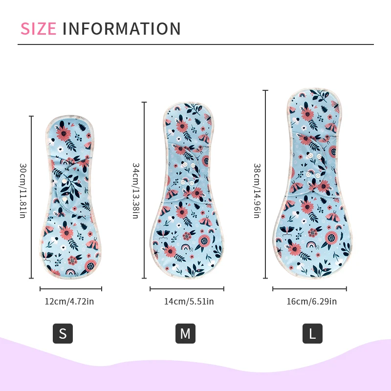 Compresa menstrual lavable de algodón para uso nocturno - imagen 4