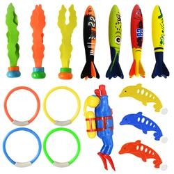 Juguetes de buceo para piscina de verano: delfín y torpedo!