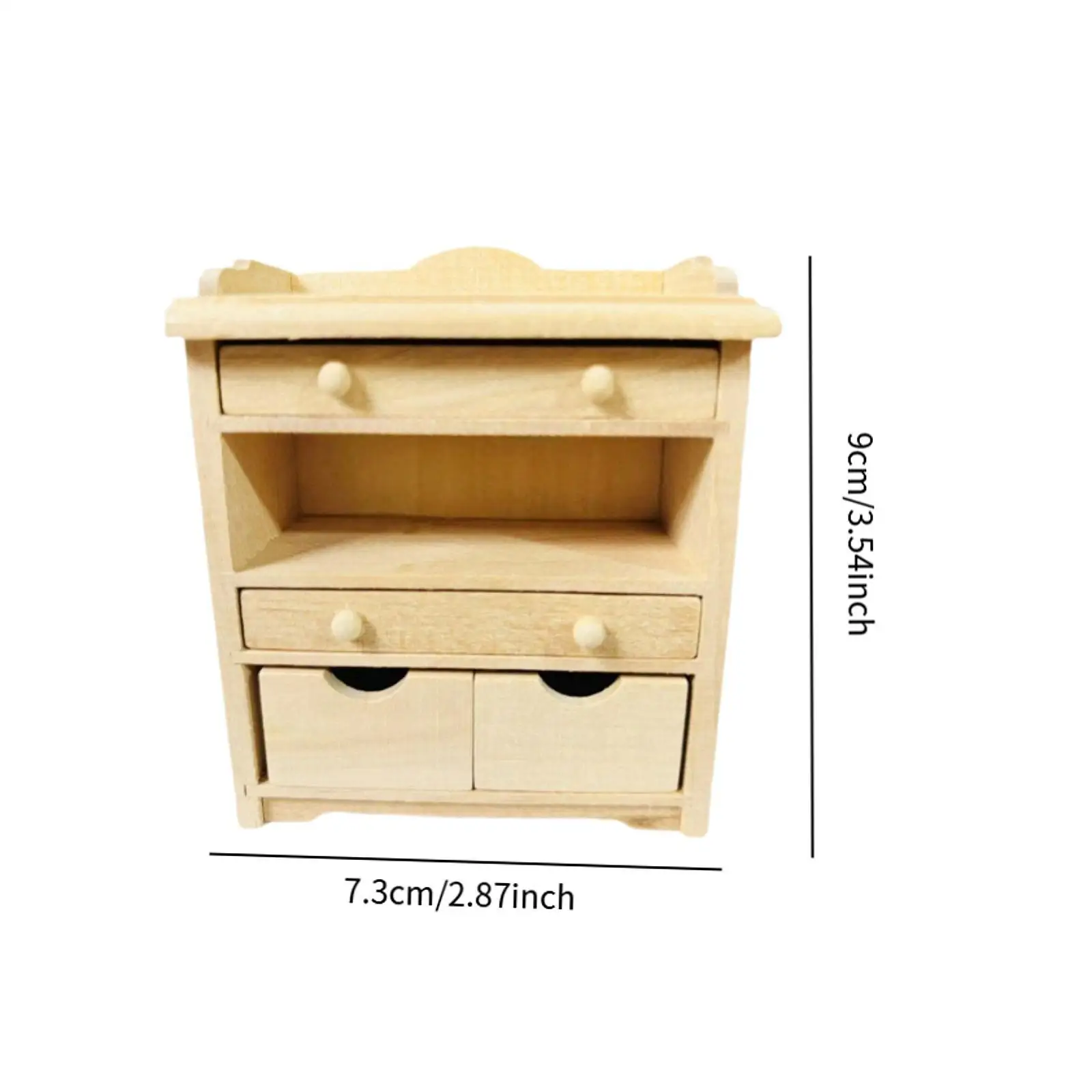 1/12 Scale Dollhouse Night Stand for DIY Model Micro Landscape Dollhouse