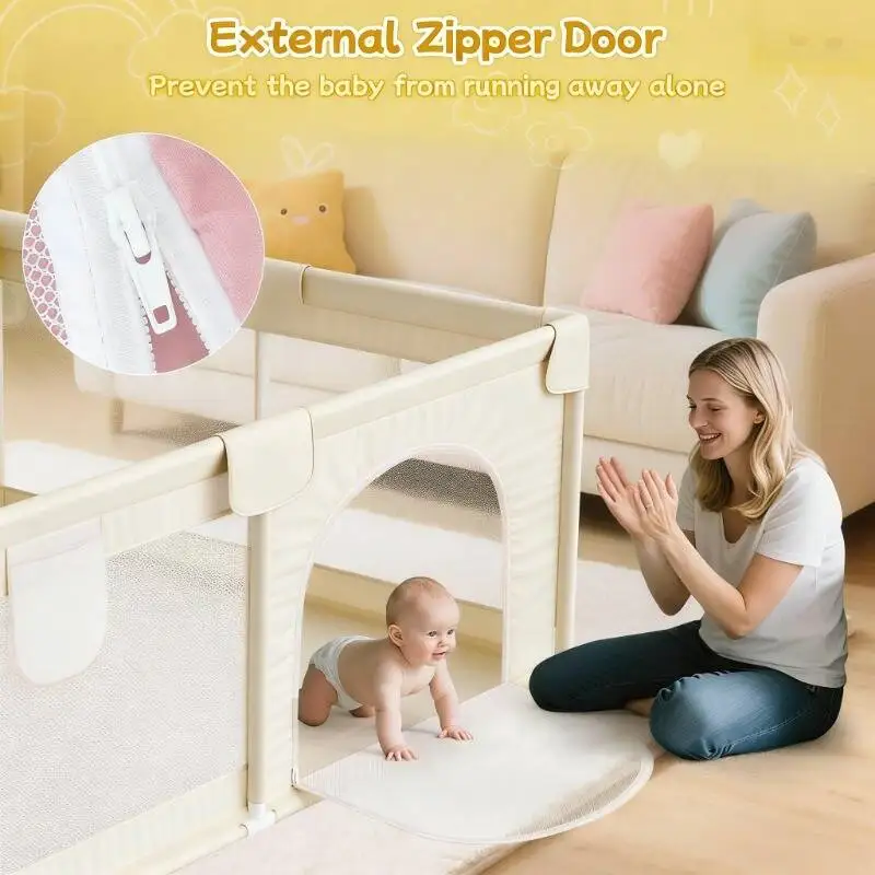 IMBABY Parque de juegos grande para bebés con valla seguridad - imagen 2