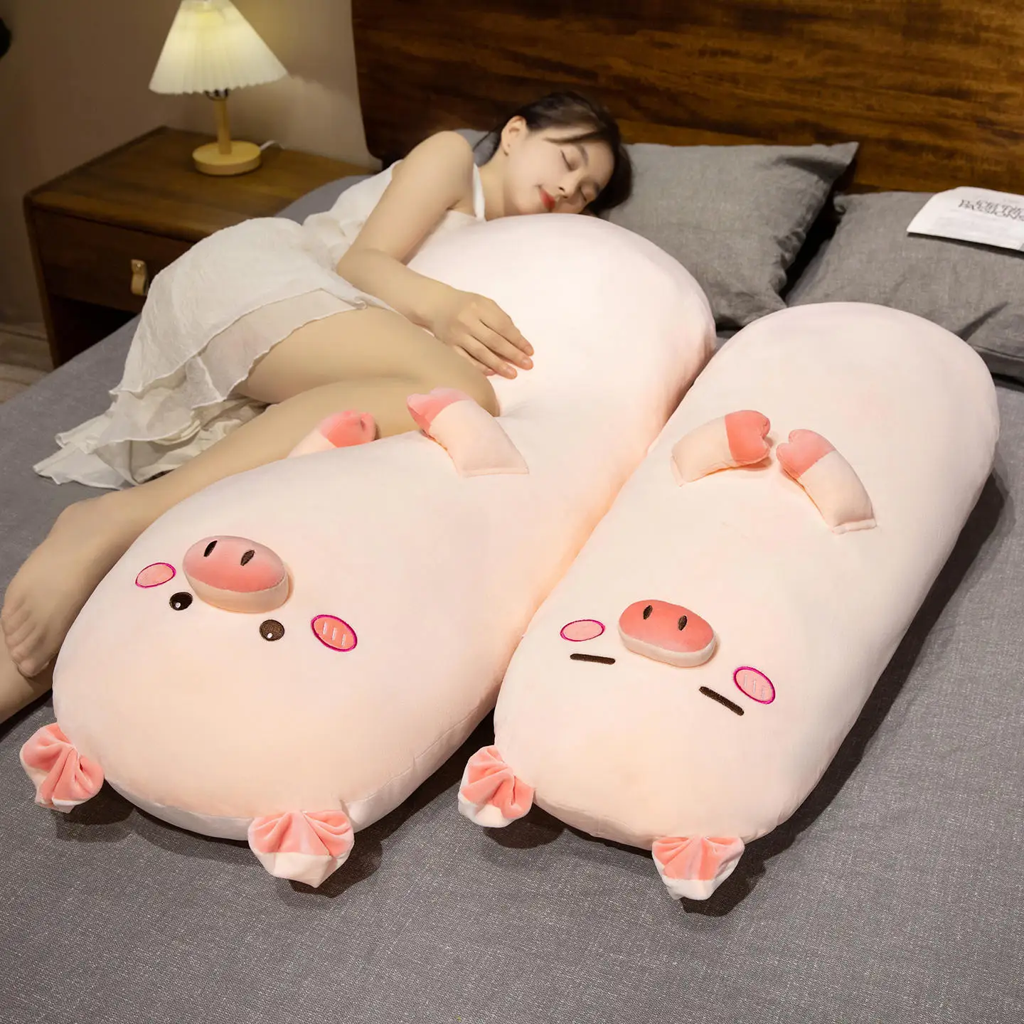 LongPig cojín de peluche cerdito para dormir – Juguete abrazable - imagen 2