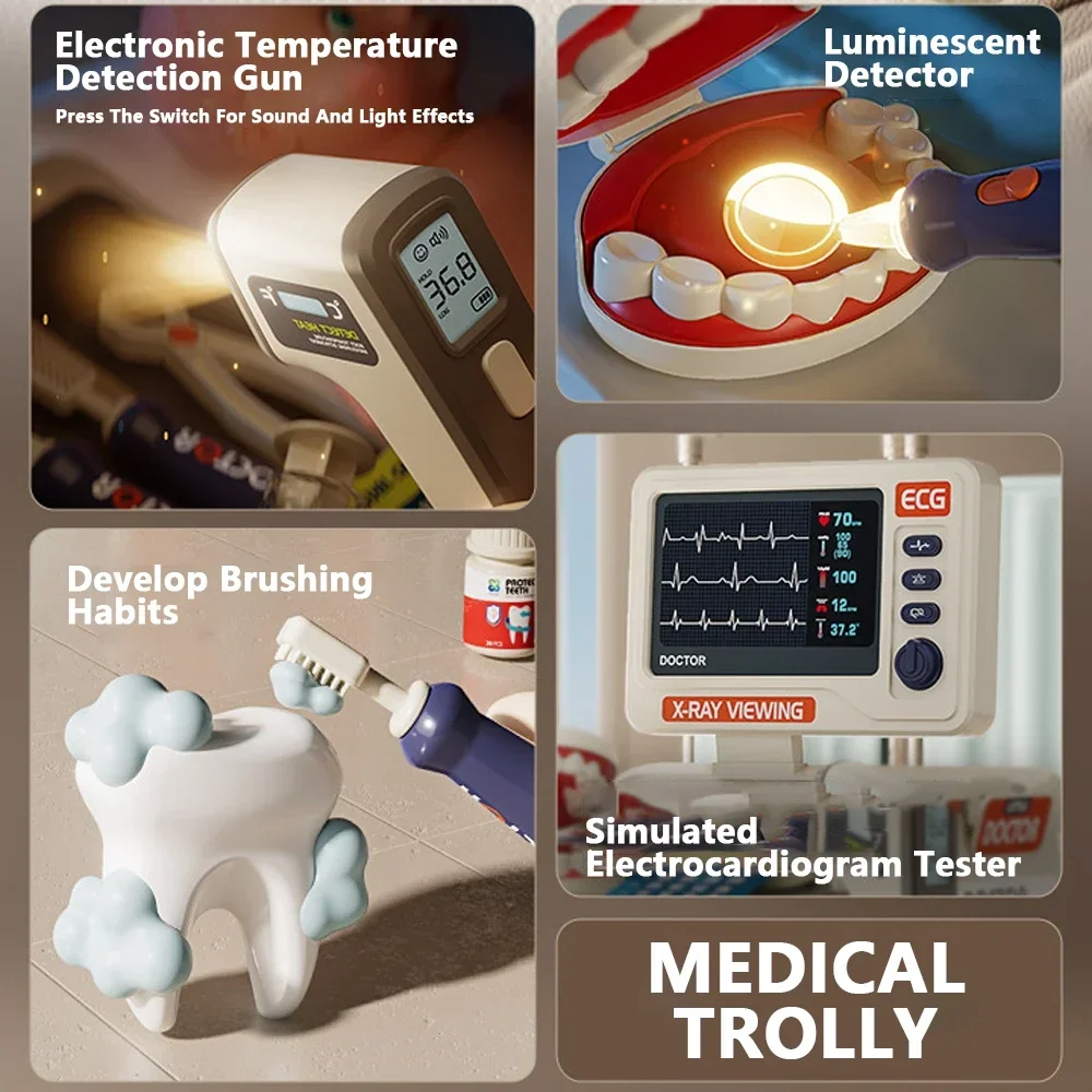 Juego de médicos infantil con maletín – Kit de simulación - imagen 4