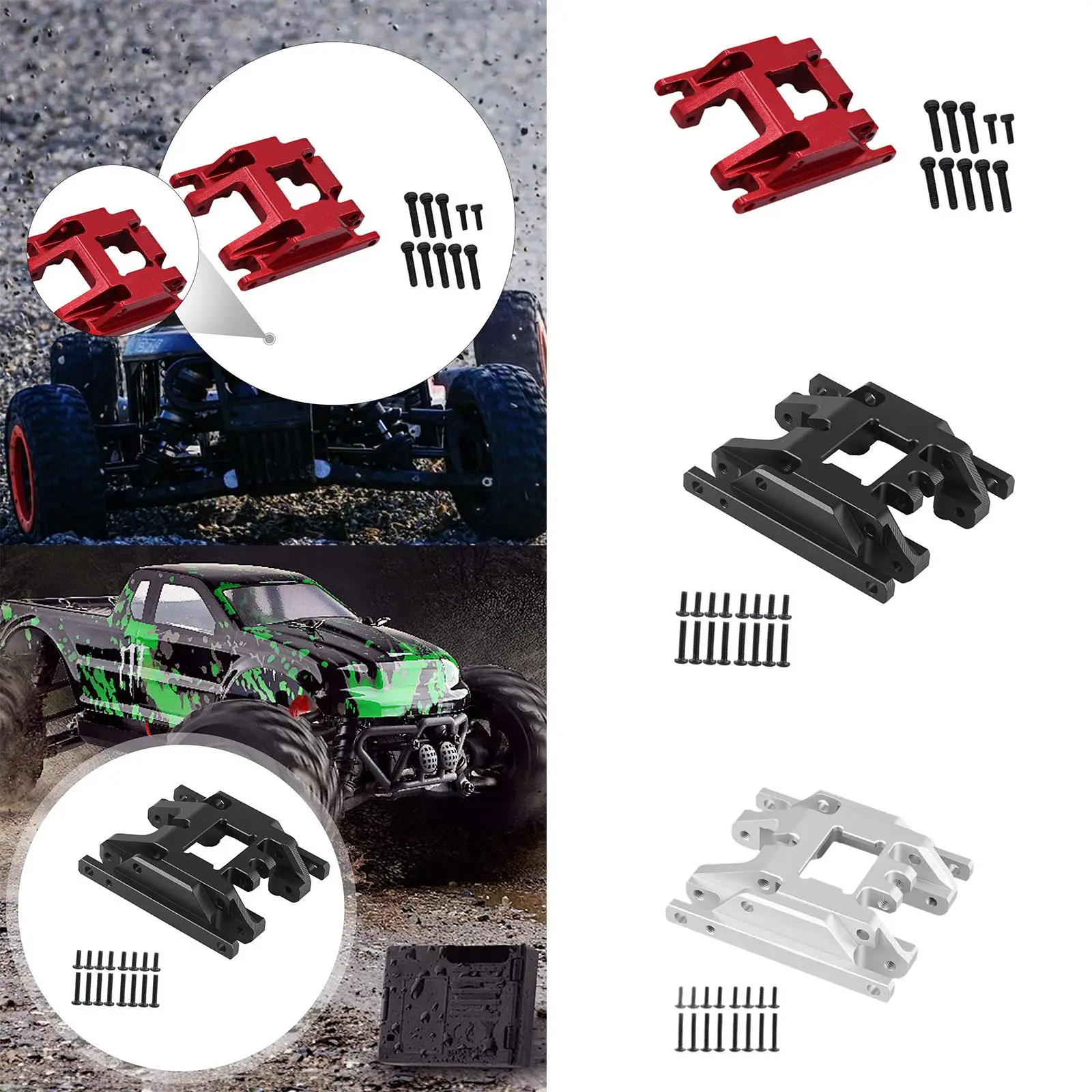 Placa de deslizamiento DIY, accesorios modificados, piezas de repuesto, piezas mejoradas, pieza de aleación de aluminio para 1/18 RC Crawler TRX4M, vehículos - imagen 2
