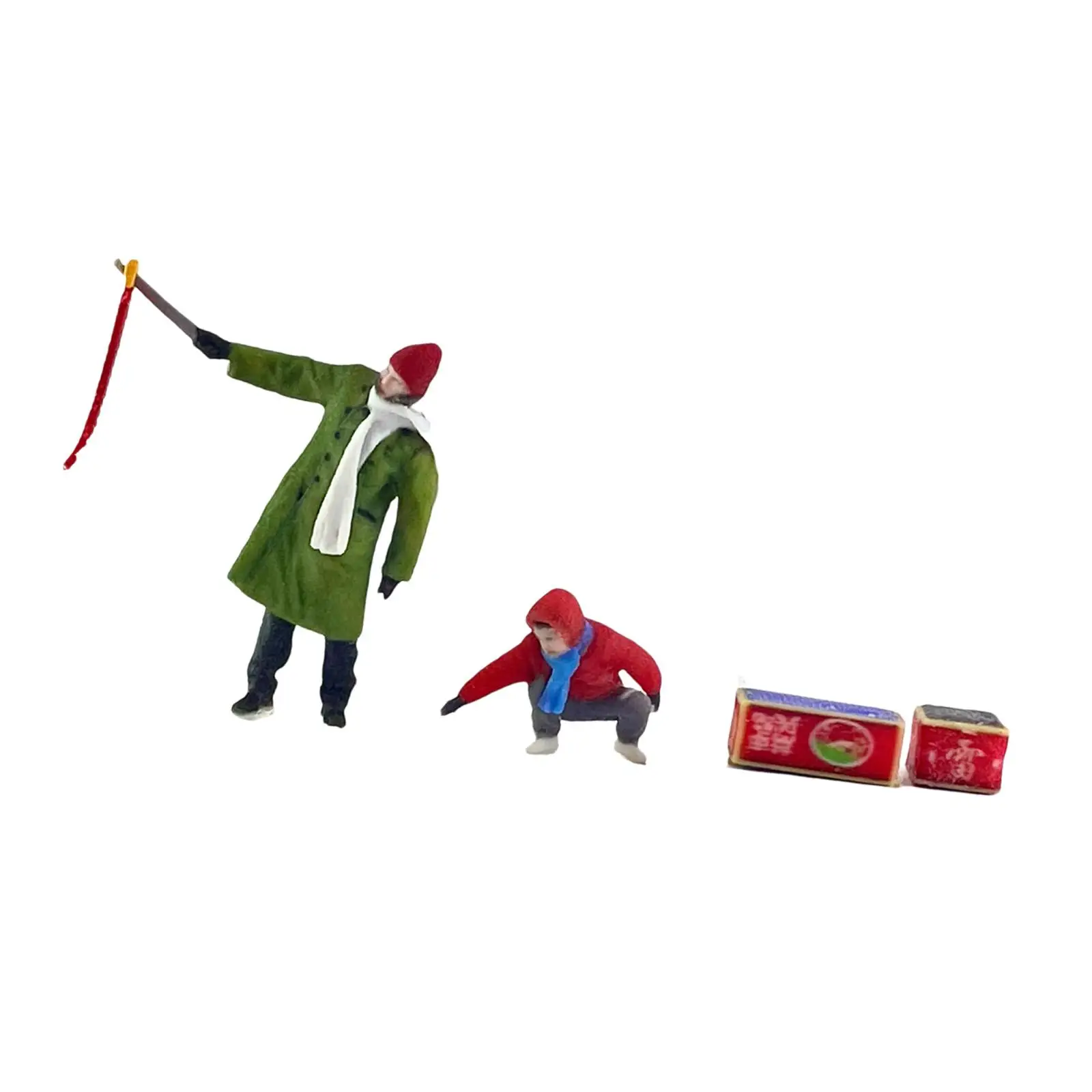 1/64 Scale People Figure Miniature for Miniature Scene Diorama Dollhouse