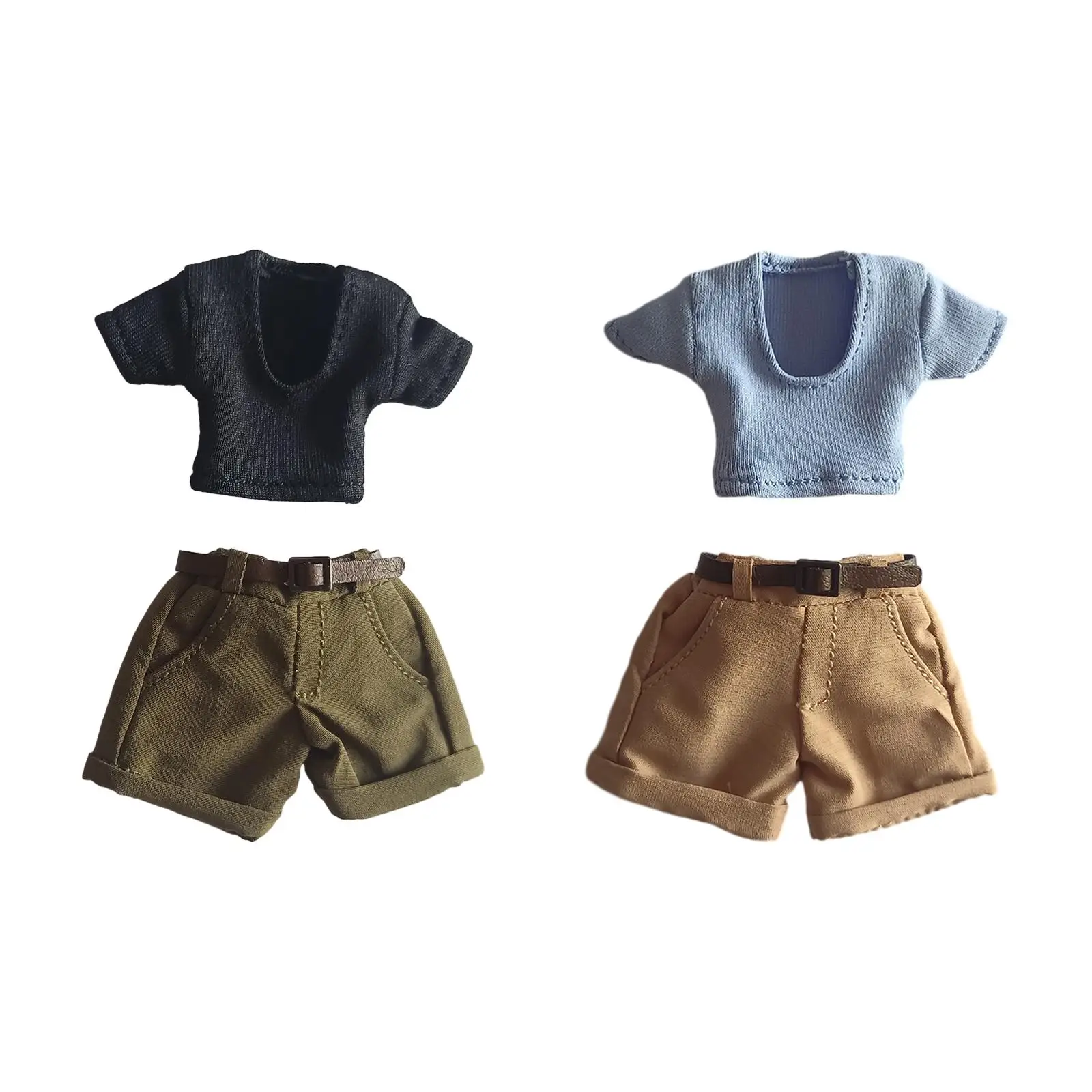 1:12 Action Figures Clothing with Belt Kids Adults Gifts Accessories Miniature Model 6