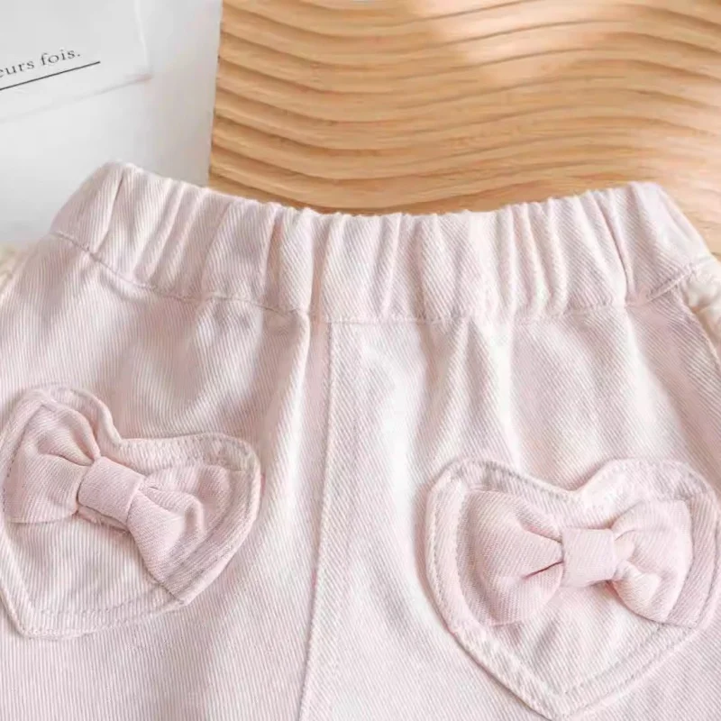 Pantalones cortos de verano para bebé con tejido ligero y encaje - imagen 3