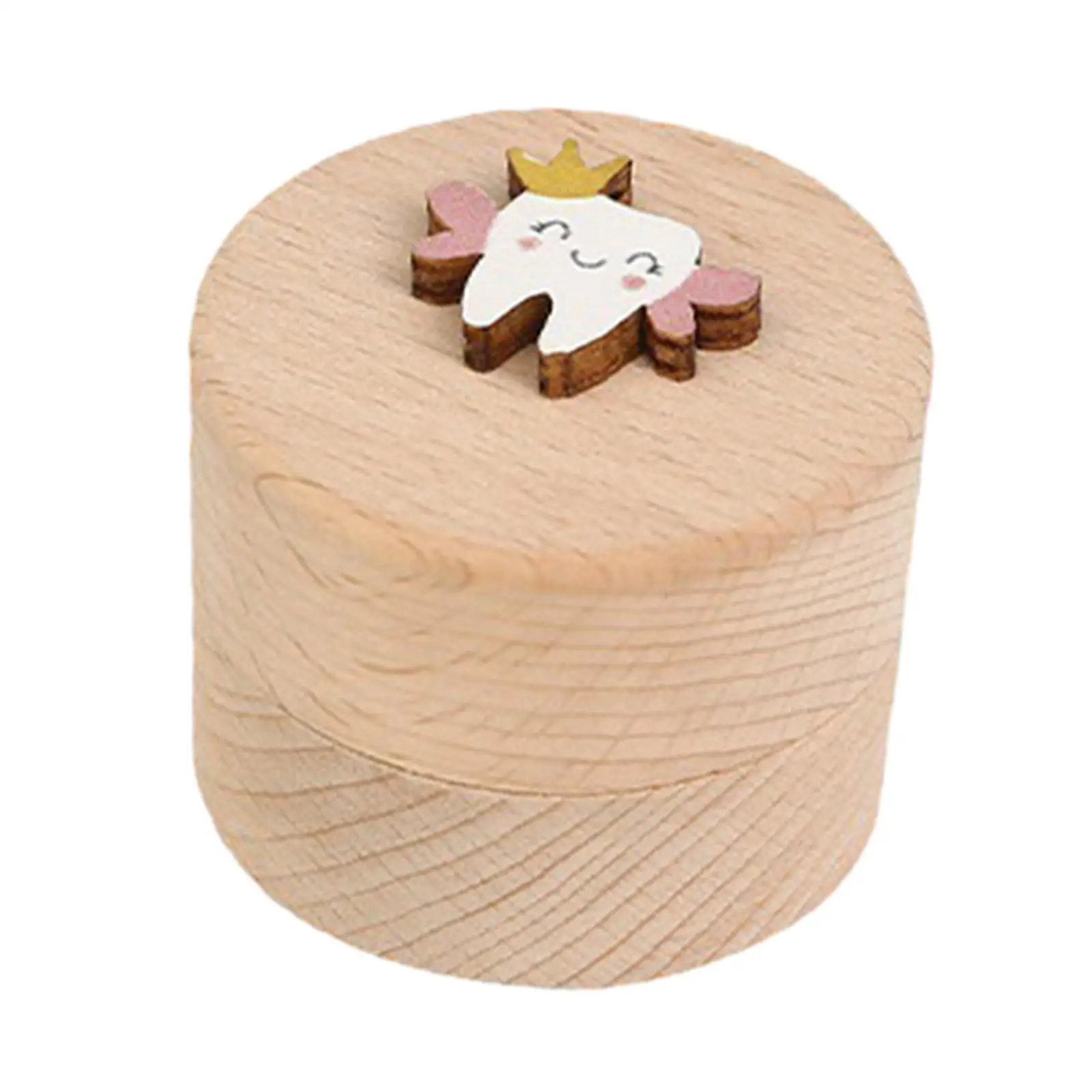 Baby Tooth Organizer Wooden Keepsake Box Milk Teeth Storage Holder for Children Lost Tooth Memory
