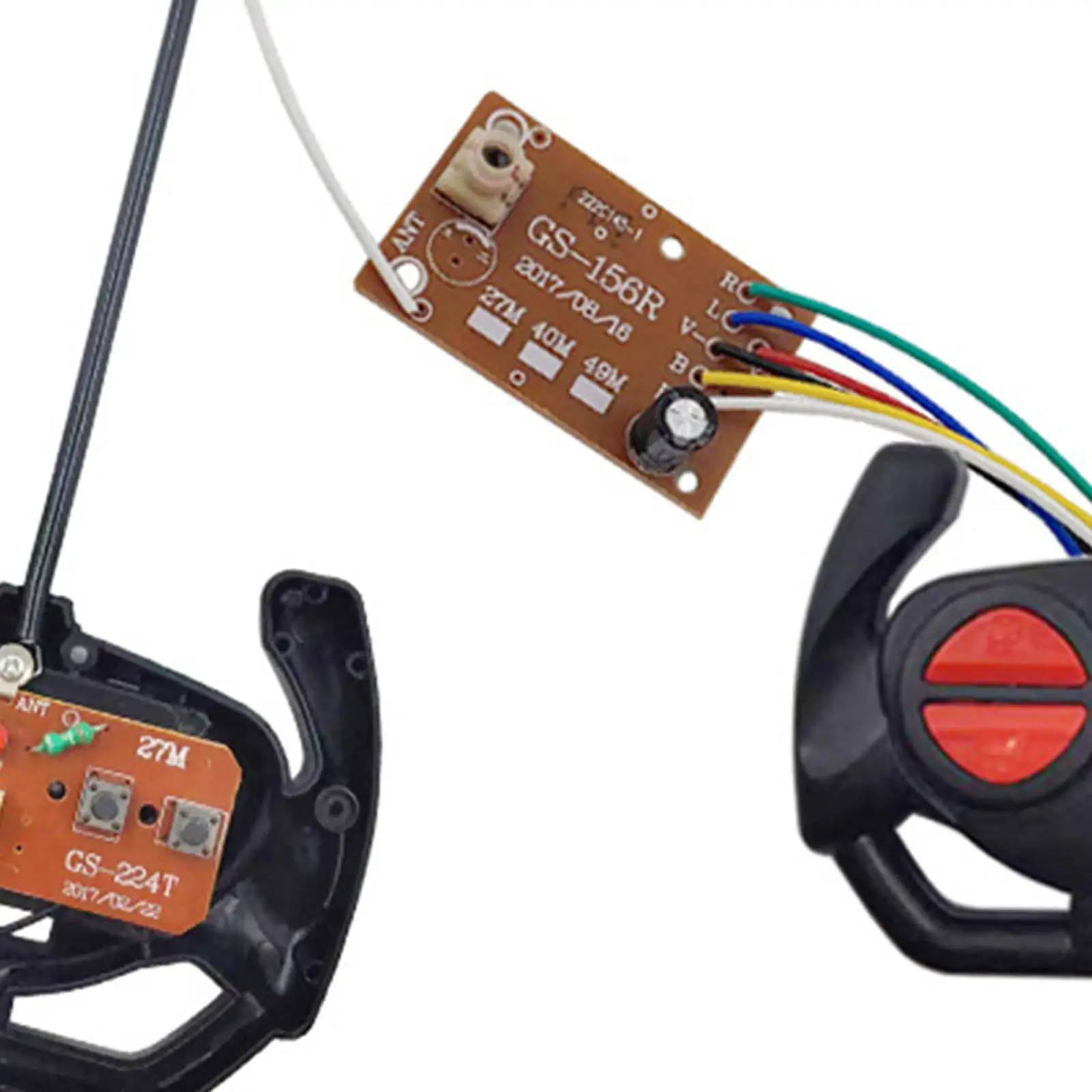 Transmitter Board and Receiver Board Four Way Remote Control Board with RC for RC Hobby Car Boats Vehicles Model Modification